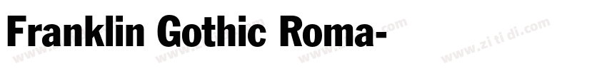 Franklin Gothic Roma字体转换